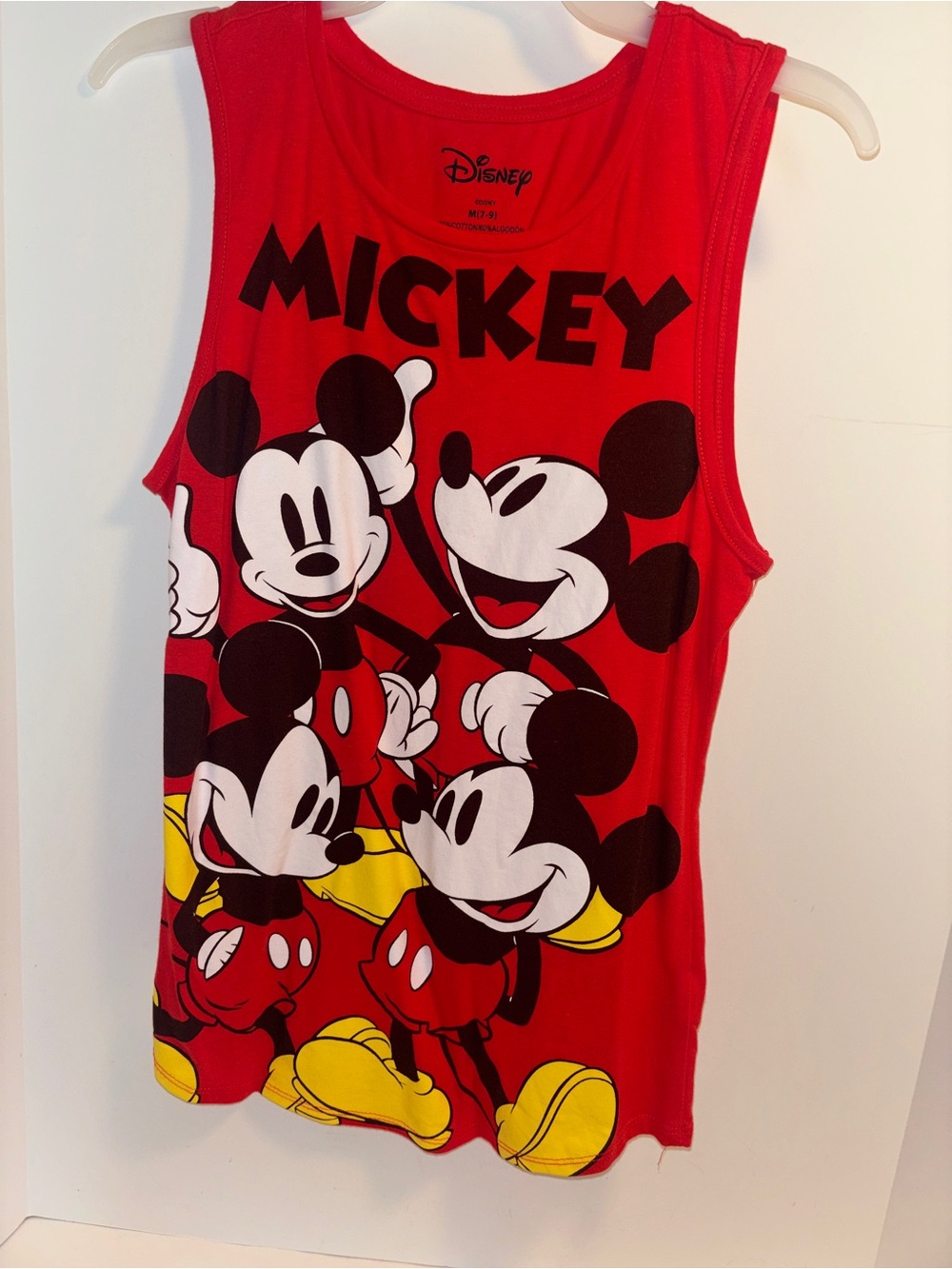 Disney Red Mickey Mouse Graphic Tank Top M